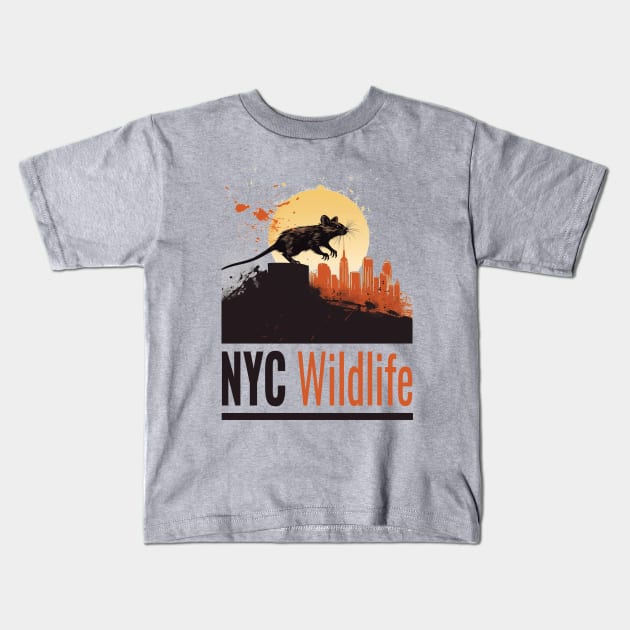 NYC Wildlife 3 Kids T-Shirt by WickedAngel